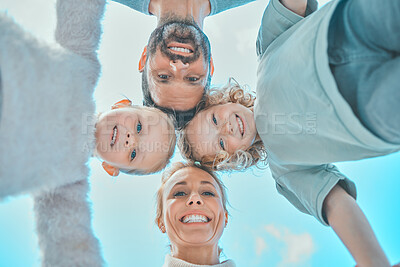 Buy stock photo Shot of a family spending time together outside