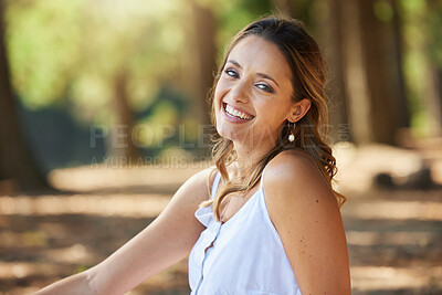 Beauty in Nature: Young Female Model Posing with a Pretty Smile