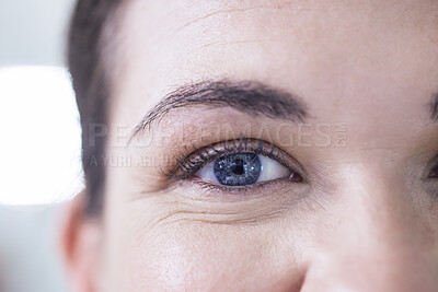 Buy stock photo Closeup shot of a young female lab technicians face