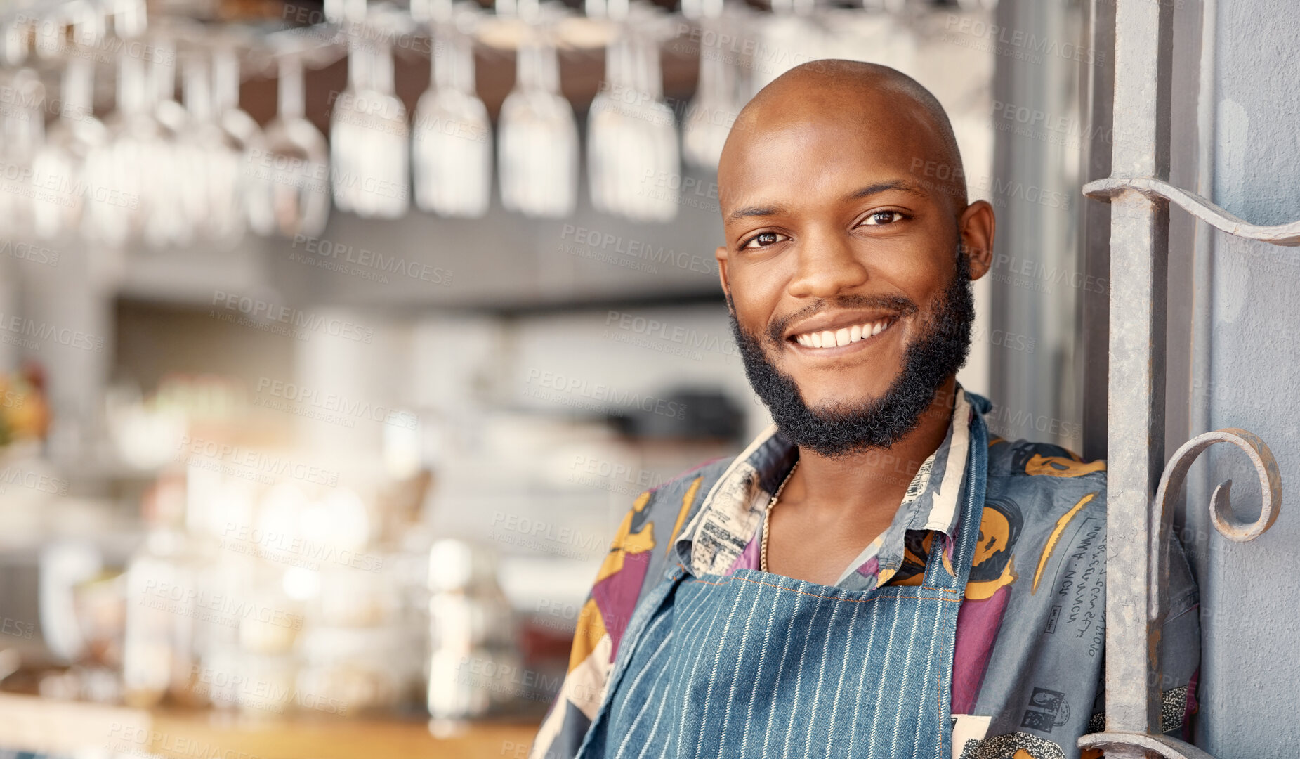 Buy stock photo Shot of a young business owner taking a break