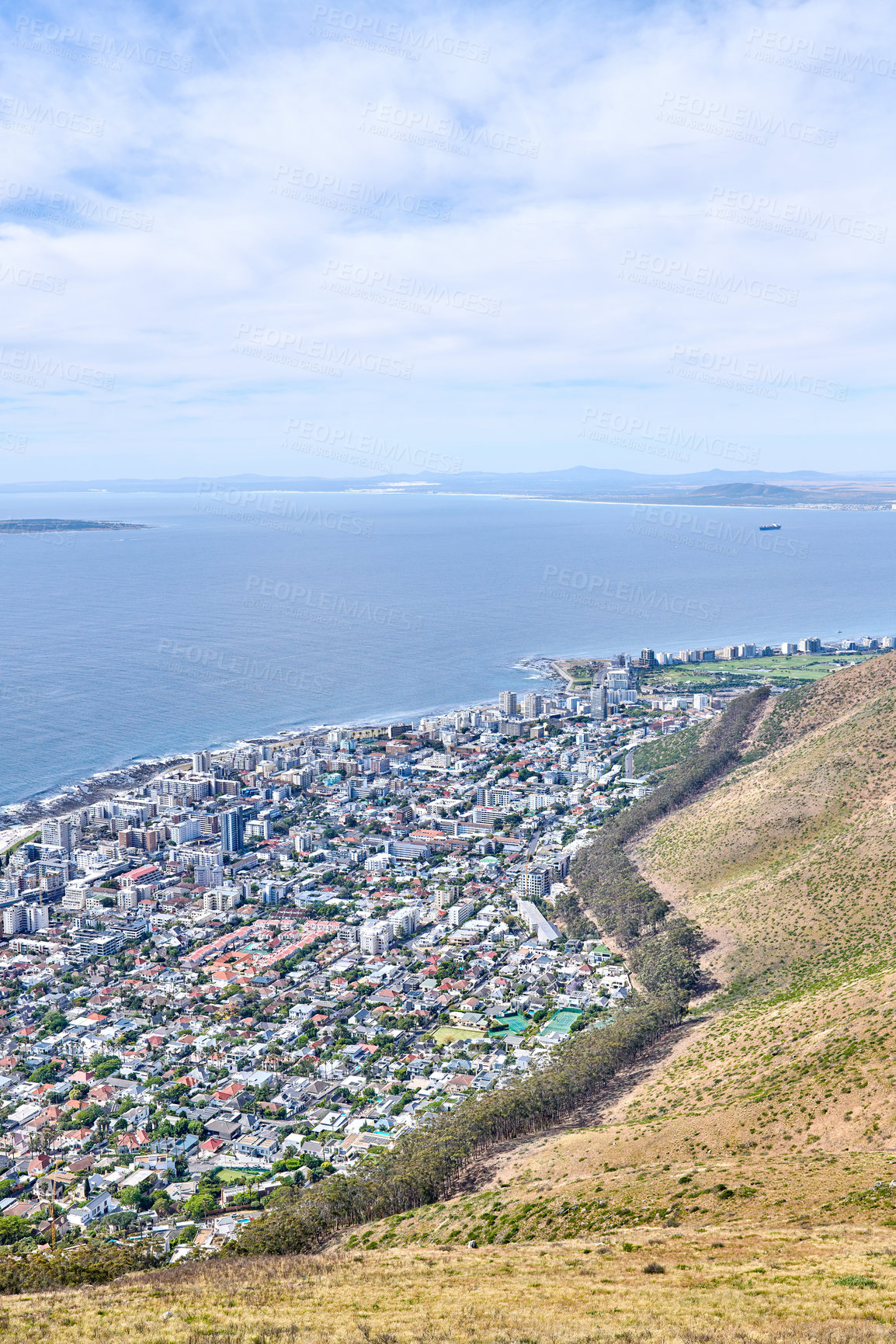 Buy stock photo Panorama photo of Cape Town, Western Cape, South Africa