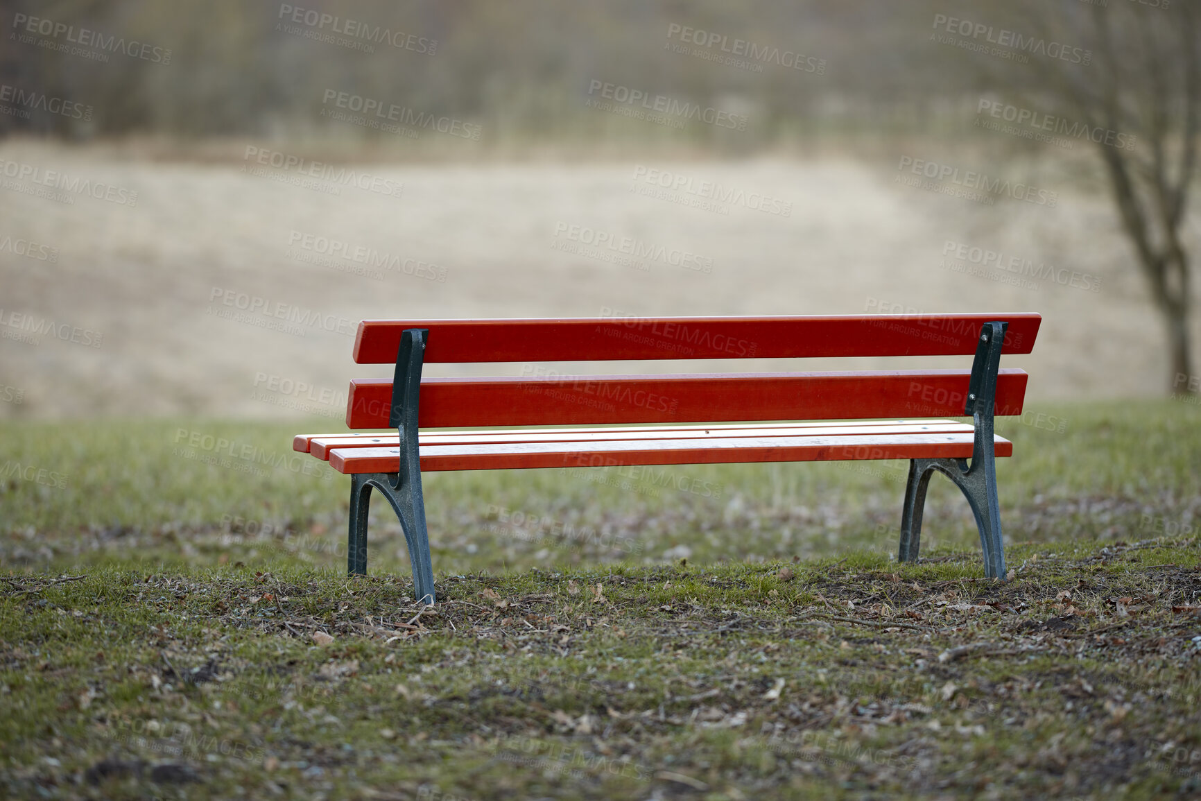 Buy stock photo A photo of a public bench