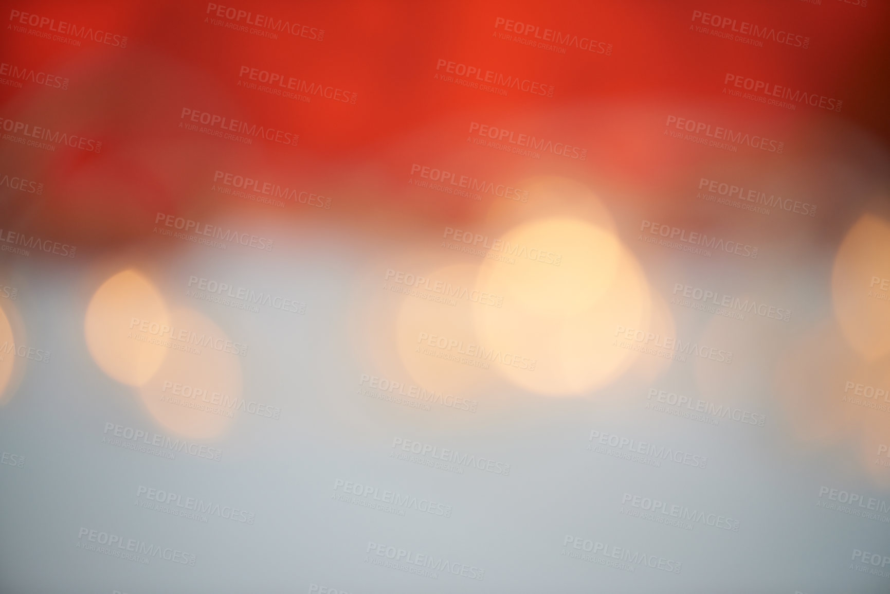 Buy stock photo Bokeh lights against a red and grey background