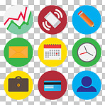 Logo, icon and emoji or sign for business, social media and an app on a png, transparent and mockup or isolated background. A color vector design, notification or graphic illustration for a website