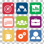 Logo, icon and emoji or sign for business, social media and an app on a png, transparent and mockup or isolated background. A color vector design, notification or graphic illustration for a website