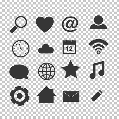 Buy stock photo Logo, icon and emoji or sign for business, social media and app on a png, transparent and isolated background. Design, notification or graphic illustration for website with design on internet.