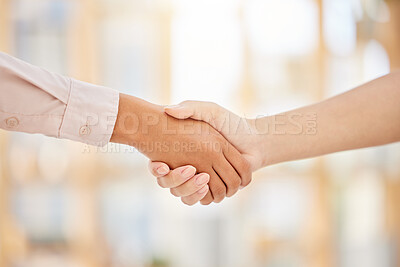 Buy stock photo Business handshake, collaboration and b2b deal in agreement, teamwork and meeting for contract plan at the office. People in partnership for team, planning and strategy for analytics at a workplace.