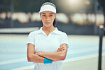 Tennis, game and angry cross woman on a sport court upset about game call, exercise and fitness. Portrait of a training sports athlete person from Spain frustrated about workout and competitive fail