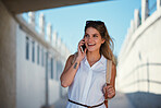 Beautiful travel woman using smartphone having phone call in city sharing summer vacation chatting on mobile phone