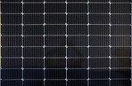 Solar energy, electricity and sustainability solar panel grid for harvesting energy on biodegradable sun farm. Closeup texture of environment engineering, renewable energy and future eco innovation