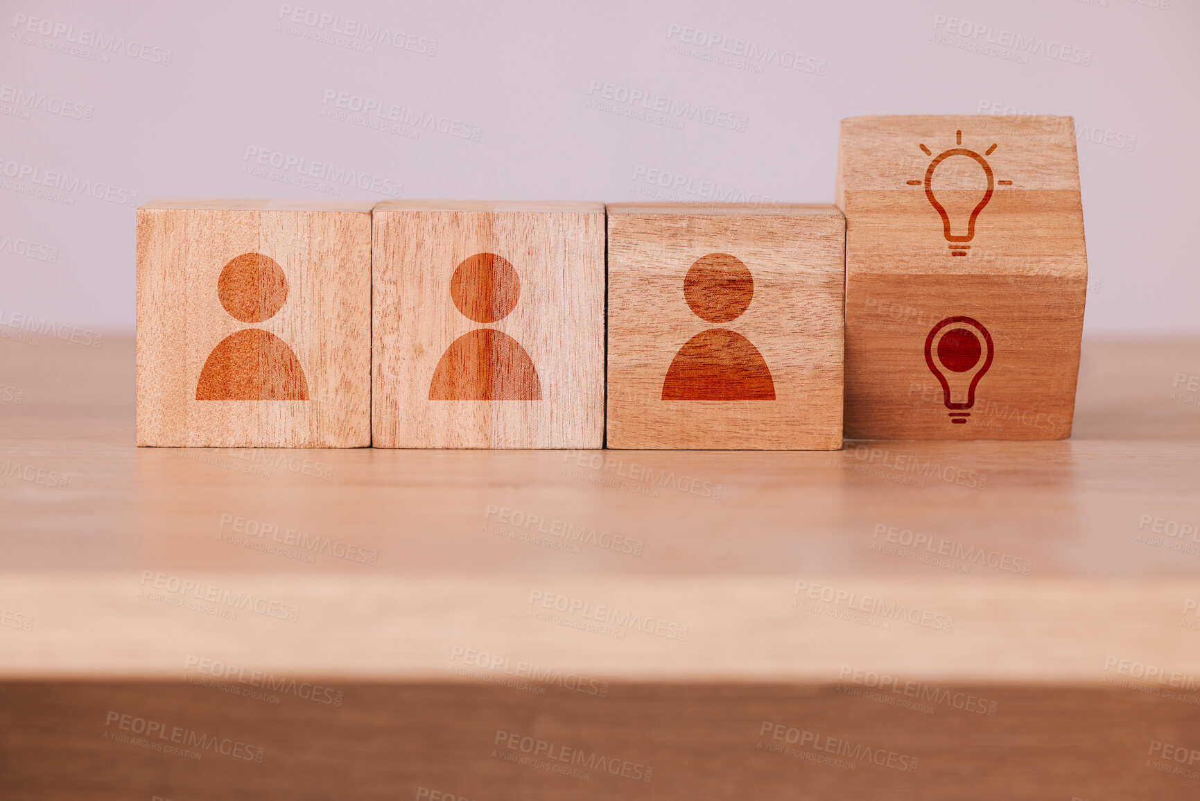 Buy stock photo Wood, game and blocks for equality, human rights and gender on desk. Lgbt, transgender and tolerance with wooden cube with sign for man, woman and equal opportunity, education and learning for people