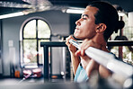 Fitness, weightlifting and Asian man doing workout in the gym for strength, power and muscular body. Health, wellness and male athlete in sports center for bodybuilding exercise, training and muscles