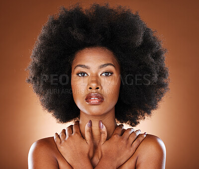 Beauty portrait of African American girl with afro hair. Beautiful black  woman. Cosmetics, makeup and fashion Stock Photo, woman 