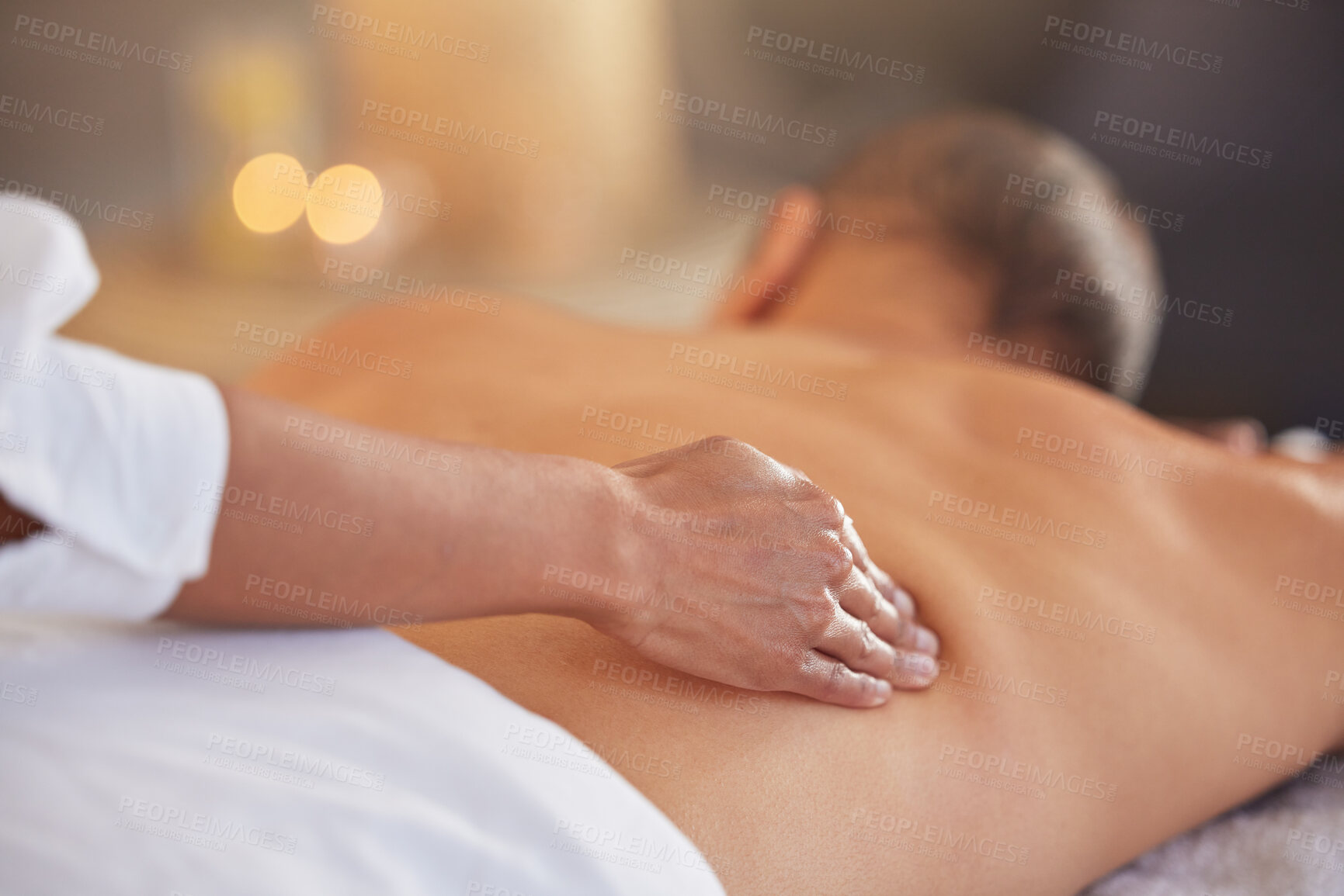 Buy stock photo Hand, luxury massage and zen spa wellness for beauty sknicare, body care and stress relief or physical therapy. Masseuse, relax and muscle or pain health, healing and cosmetics therapist in salon