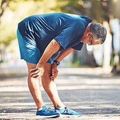 Exercise, water bottle and senior men or friends together at a park for  running, walking and fitnes Stock Photo by YuriArcursPeopleimages