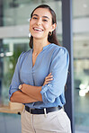 Pride, happy and woman lawyer portrait in office with optimistic smile for professional legal career. Confident expert and attorney employee at corporate workplace smiling with positive mindset.