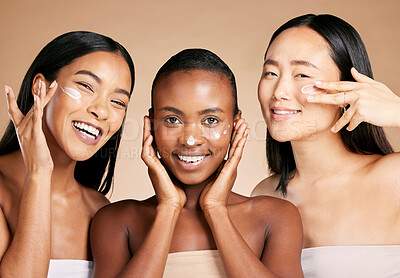 Diversity women, skin and body positivity portrait of friends