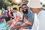 Vacation, drinks and friends speaking in a pool at a summer party, celebration or event at a home. Diversity, happy and people talking, having fun and bonding by the swimming pool while drinking.