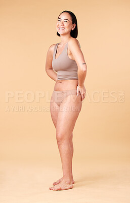 Full Body Side View Asian Young Woman Stock Image - Image of body