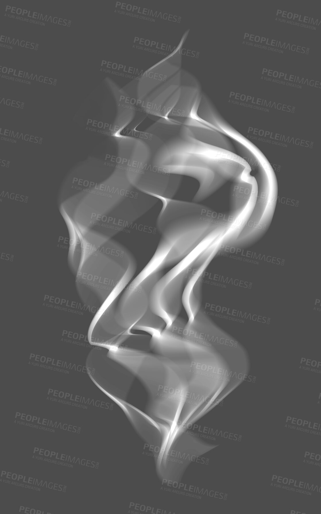 Buy stock photo White, smoke with smog or fog isolated on png or transparent background with graphic space and vapor. Abstract, steam texture and smoking with misty swirl or curve, mist and smokey plume with fumes