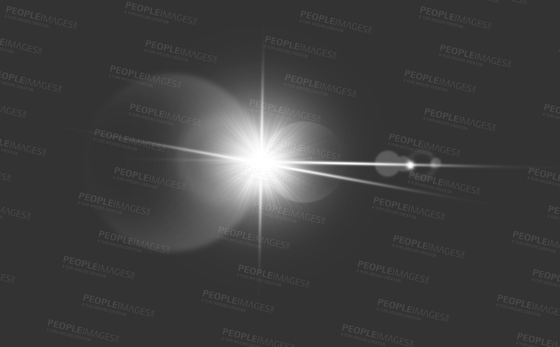 Buy stock photo White, digital lens flare and light isolated on png or transparent background with bokeh and streak. Glow, shine and star with circle beam, lighting and bright with spark, glowing and abstract