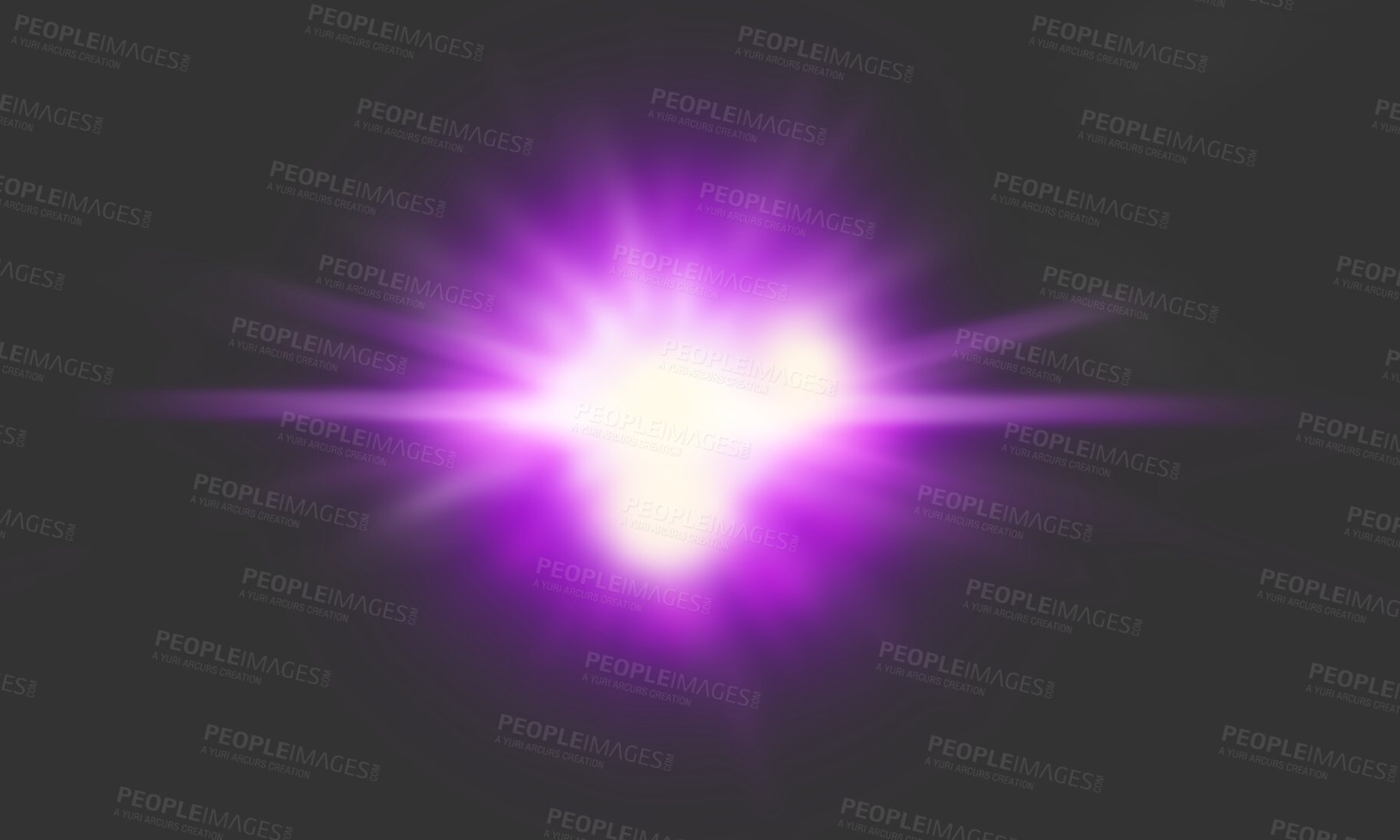 Buy stock photo Purple, lens flare and digital light isolated on png or transparent background with bokeh and streak. Glow, shine and star with circle beam, lighting and bright with spark, glowing and abstract