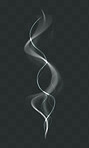 Cigarette smoke pattern, transparent png and dark background with swirling steam effect. Steam, fog or gas with creativity in overlay for design, mockup and incense in air with vaping by backdrop
