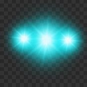 Flash, white light and lens flare transparent on a png background