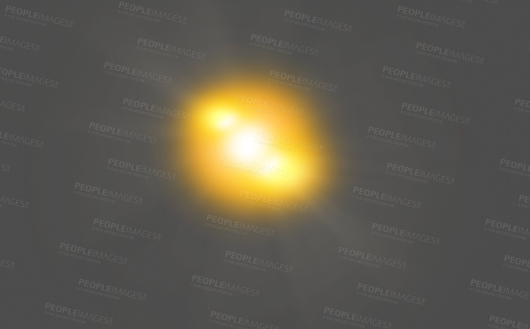 Buy stock photo Yellow, digital lens flare and beam isolated on png or transparent background with neon and lighting. Bright light, ray and glow with shine, spark and glowing blob, abstract and flash with design