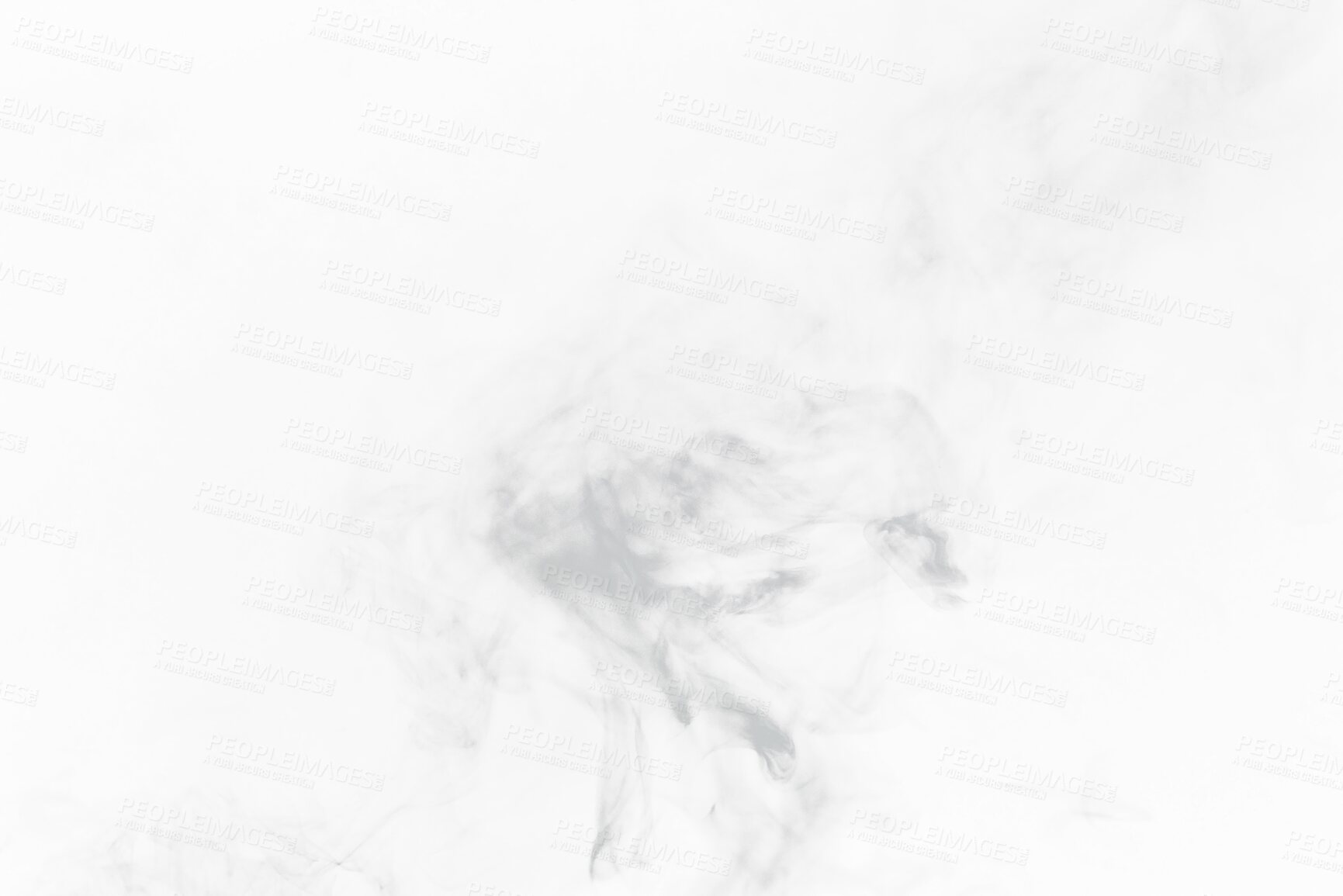 Buy stock photo White, puff of smoke and fog, vapor isolated on png or transparent background with gas pattern and mist. Misty, smoky and incense burning with steam, smog and cloudy, spray or powder with texture