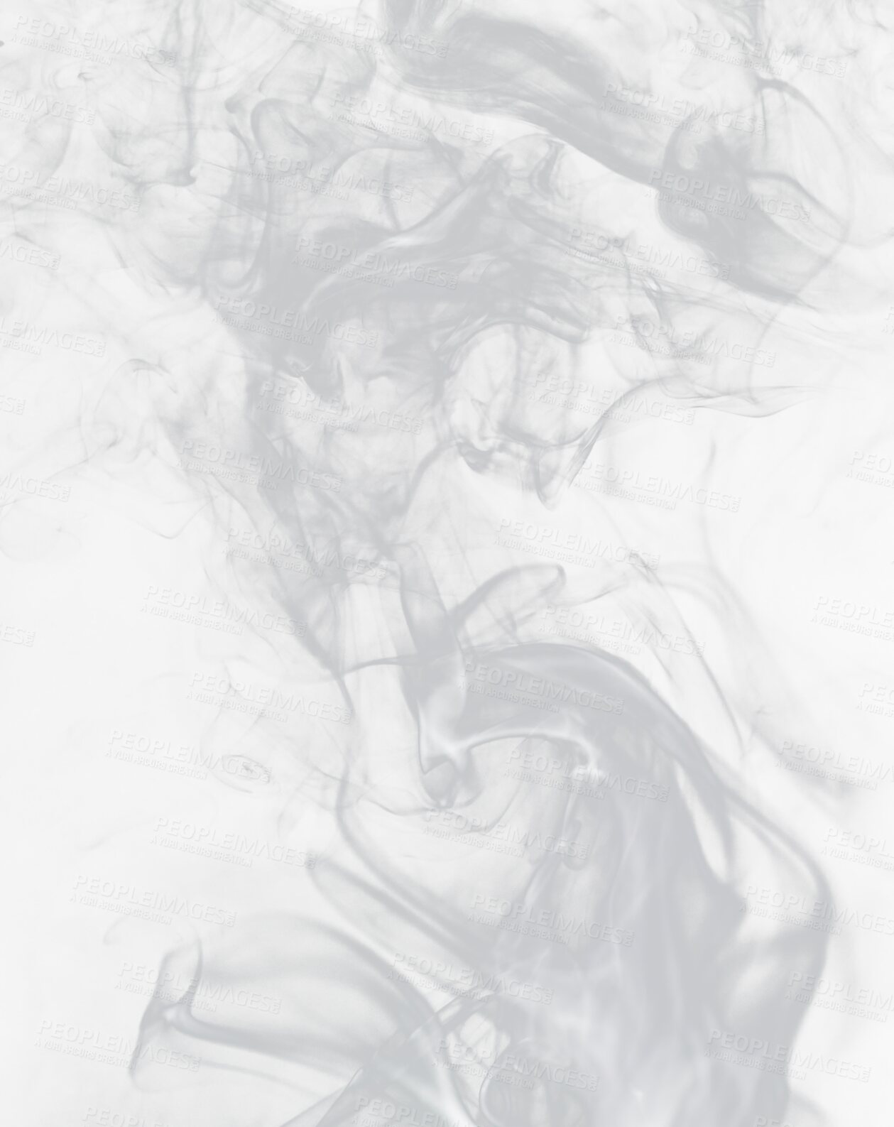 Buy stock photo White puff of smoke, vapor and fog isolated on png or transparent background, incense or fire burning. Steam, misty and foggy air with dry ice and powder spray, fumes and condensation with abstract