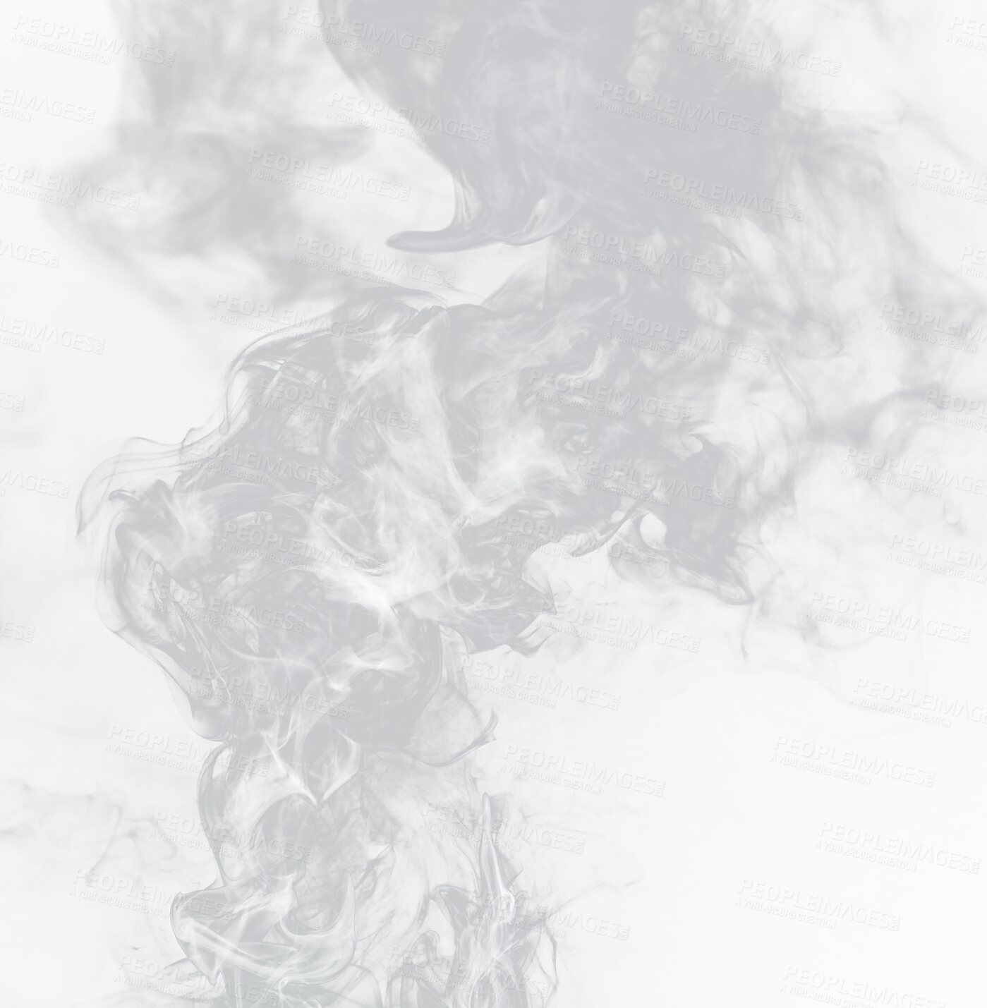 Buy stock photo White, smoke with fog and misty isolated on png or transparent background with gas design and mist. Vapor, smoky and incense burning with steam, smog and cloudy, spray or powder with texture