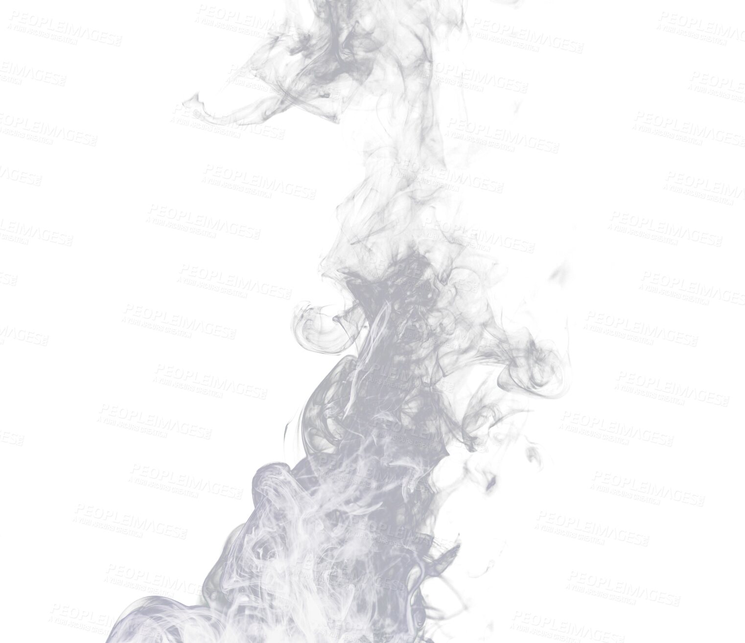 Buy stock photo White puff of smoke, mist and fog isolated on png or transparent background, incense or fire burning. Steam, misty and foggy air with dry ice and powder spray, fumes and condensation with vapor