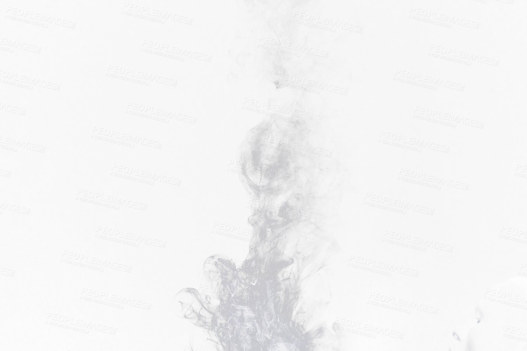 Buy stock photo Water vapor, steam and smoke isolated on png or transparent background, fog or mist with graphic space. White, smokey and incense burning with foggy air and abstract, smokey puff and misty with gas