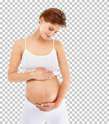 Pregnancy, Pregnant Woman, Happiness of Motherhood Stock Photo