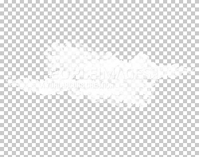 Buy stock photo White smoke cloud, fog or flare of steam or smokey gas, mist explosion with a white powder spray and a realistic design element texture isolated on a transparent or png background