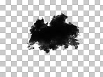 Black smoke, cloud and smokey fog on isolated transparent background of steam, gas and mist explosion with powder spray. Design element, clouds and texture of a png particle, creative or steam vapor