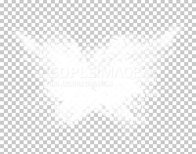 Buy stock photo Fog, white smoke or png alpha channel of smokey flare and steam or gas. Mist cloud, pollution or climate and design element texture or shape in air for art isolated on transparent graphic background