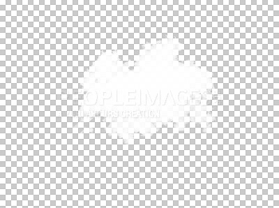 Buy stock photo Smoke, white cloud or png alpha channel of fog or smokey flare and steam or gas. Mist, pollution or climate and weather design element texture in air for art isolated on transparent pattern graphic