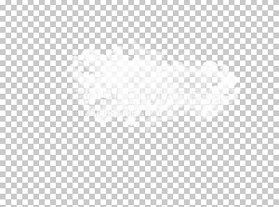 Buy stock photo White smoke, cloud or fog of smokey flare and realistic graphic of steam or gas, mist explosion with a powder spray. Design element texture clouds isolated on a transparent and png background