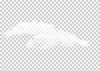 Buy stock photo White fog, steam and cloud design with trail of particles effects isolated on transparent png background. Abstract smoke, smog texture and powder effects on creative pattern, graphic and mist