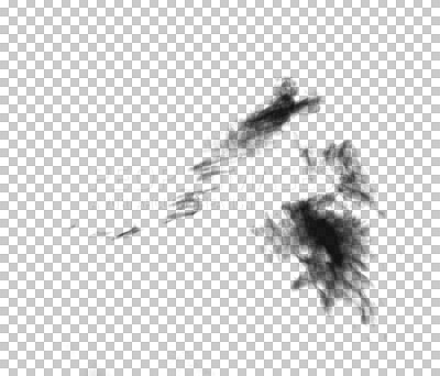 Buy stock photo Black smoke, clouds and fog spread of smokey flare or realistic graphic of steam or gas in mist explosion. Dark powder spray or design element texture isolated on a transparent PNG background