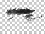 Fog, black smoke or png alpha channel of smokey flare and steam or gas. Dark mist cloud, pollution or toxic design element texture in air for art isolated on transparent gray and white background