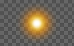PNG, flare and star on a transparent background to simulate the sun, an explosion or light. Digital, special effects and cgi with a spotlight or sparkle illustration for graphic design