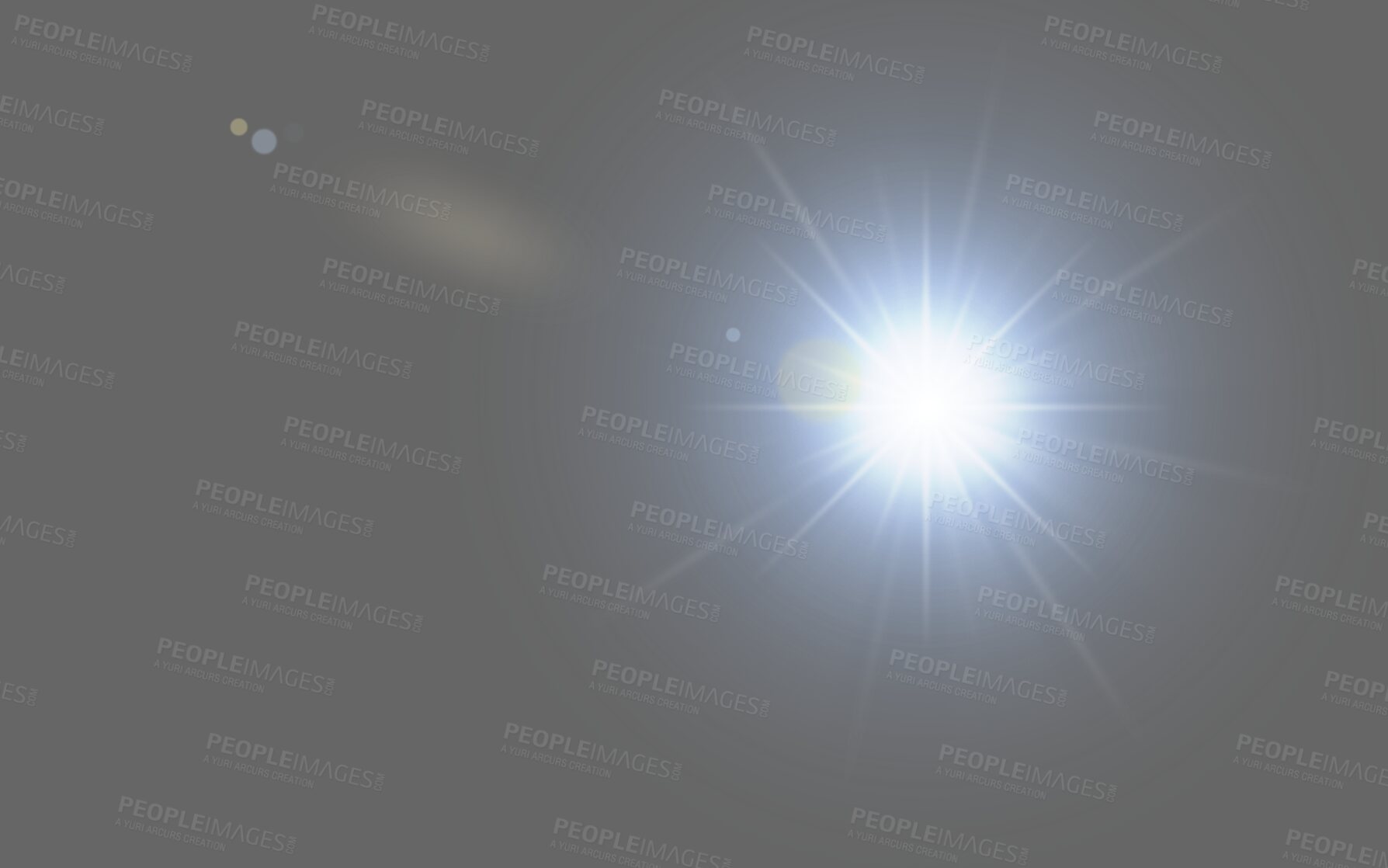 Buy stock photo Lens flare, digital and isolated on transparent background with sunshine art, flash or glow graphic design. Big Bang, star or shine pattern in sky on dark or gray png, mockup and space