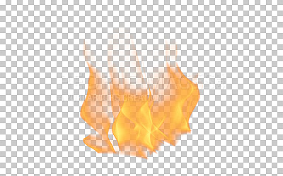Buy stock photo PNG, fire and heat isolated on a transparent background for an illustration of a hot, burning glow of flame. Abstract, creative and flames icon for digital enhancement, special effects or cgi