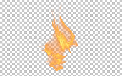 Buy stock photo Fire, orange flame and heat on transparent png background inferno or energy. Illustration of danger, flammable and texture design and realistic wildfire graphic detail, glow and earth element