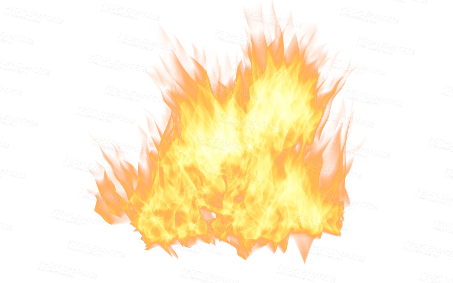 Buy stock photo PNG, fire and hot isolated on a transparent background for an illustration of heat, energy or a burning blaze of flame. Abstract, creative and flames for digital enhancement, special effects or icon