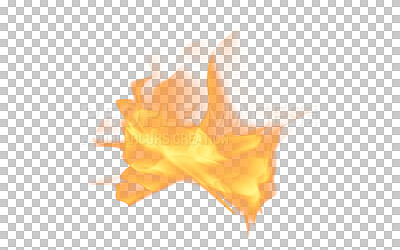 Fire flame on transparent background isolated png. Stock Illustration