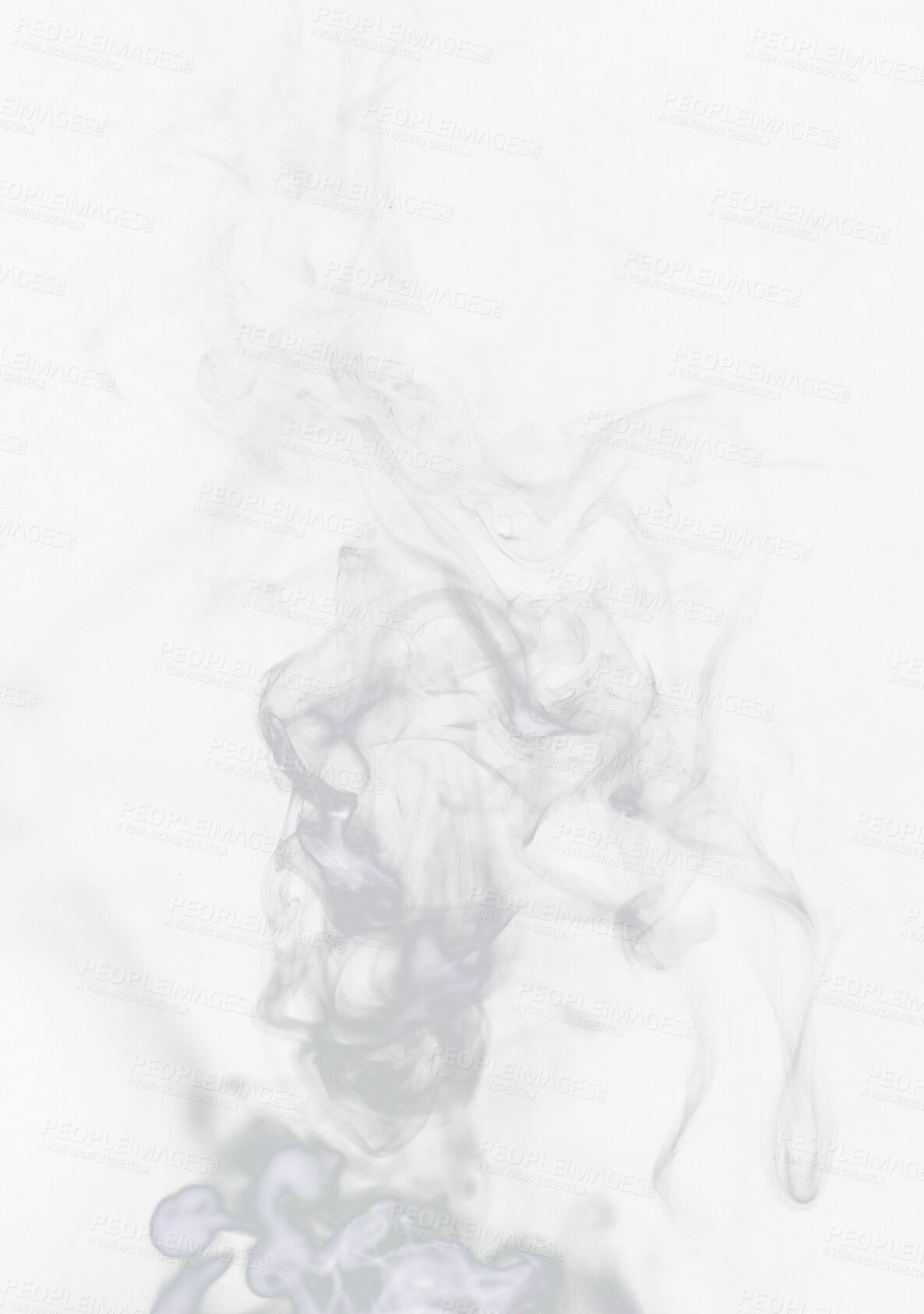 Buy stock photo Smoke backdrop, background and abstract pollution swirl with png. Fog, transparent and steam pattern in the air with isolated, smoking effect and incense cloud for creativity